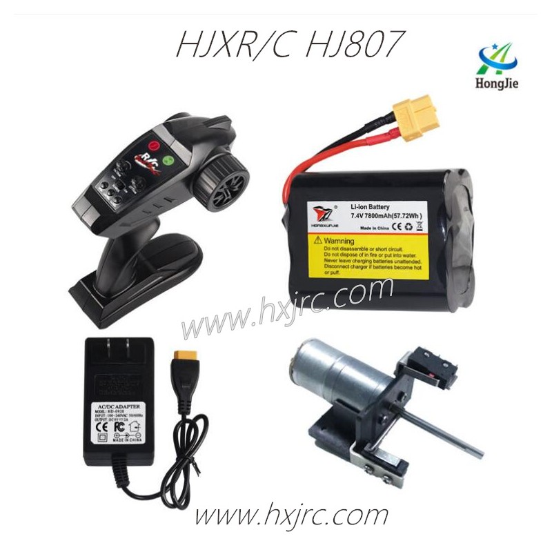 HONGXUNJIE HJ807 Boat Parts Transmitter, Battery and Motor kit