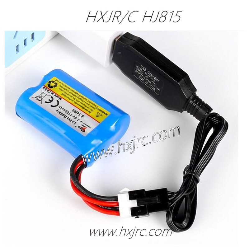 HONGXUNJIE HXJ HJ815 RC Boat Parts Battery and USB Charger